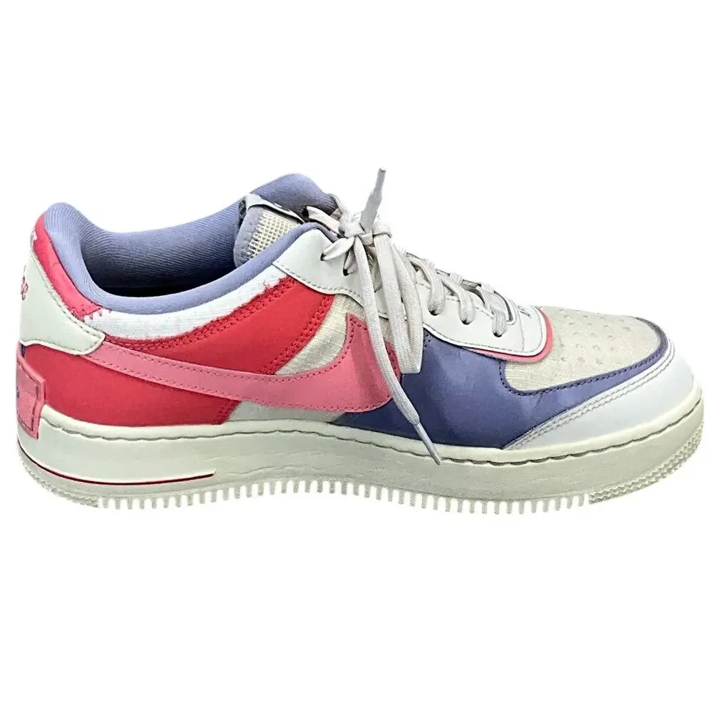 Nike Air Force 1 Shadow Sail Sea Coral Purple Pink Athletic Sneaker Women 10.5 - Picture 3 of 10